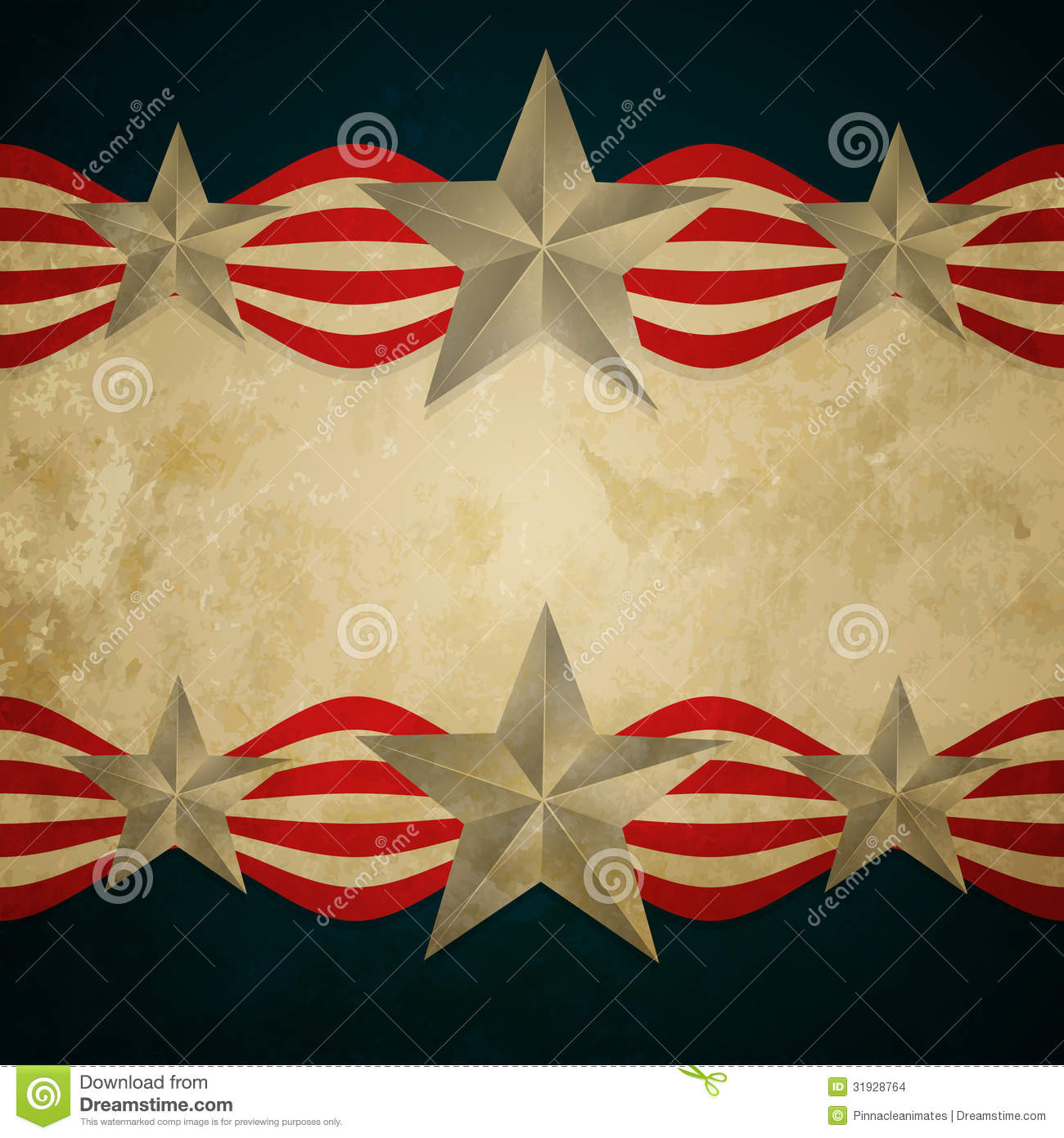 Vintage American Flag Vector