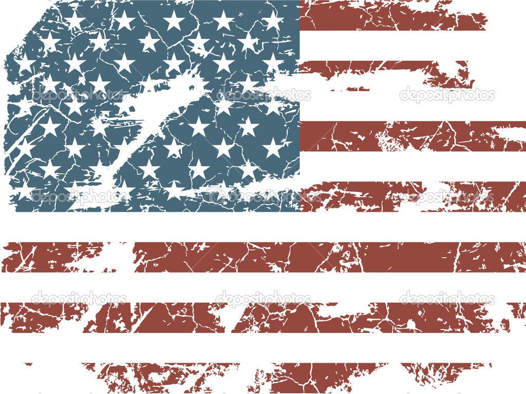 Vintage American Flag Vector