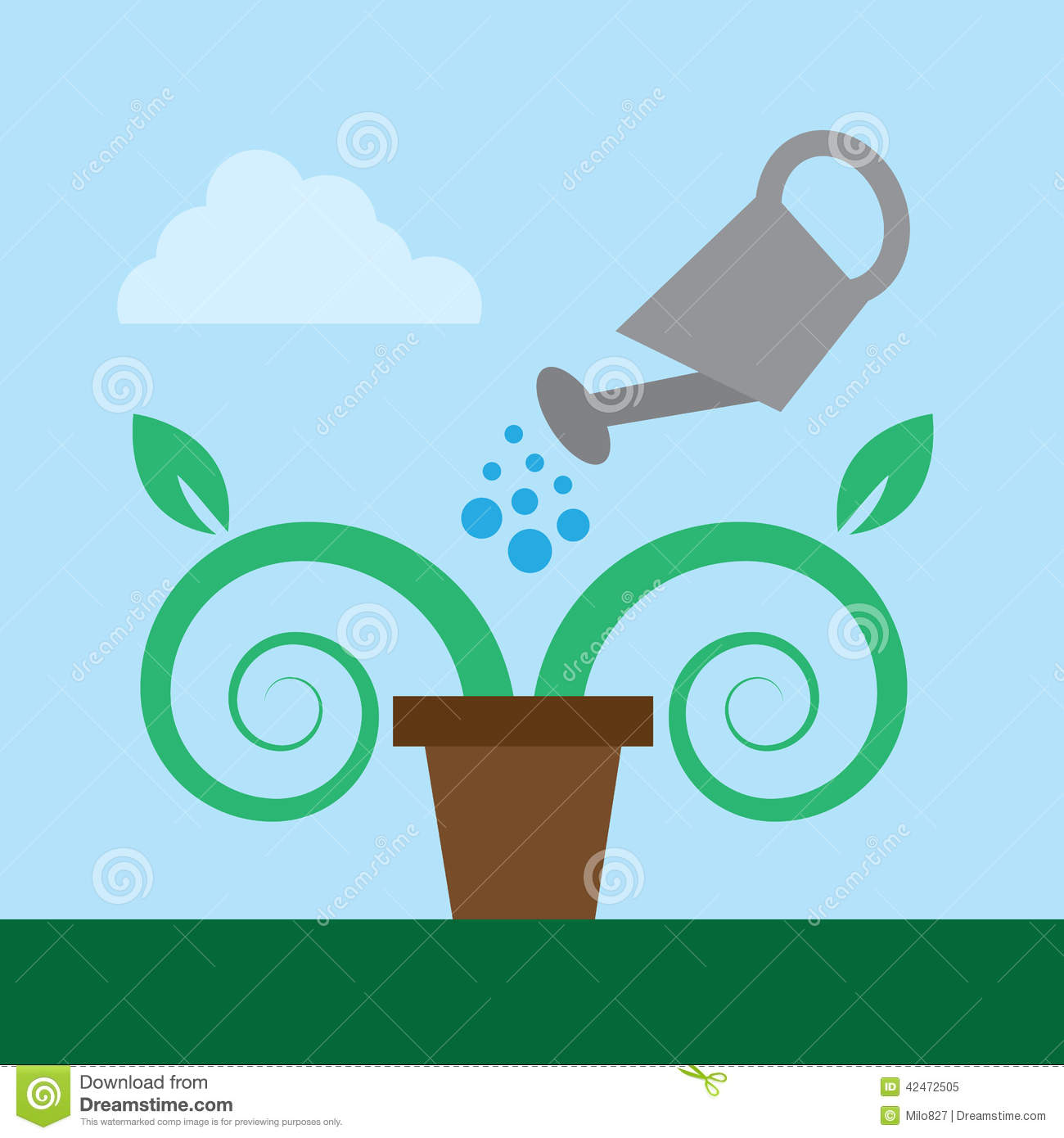 Watering Potted Plants