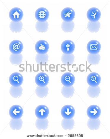 Web Navigation Icon Sets Blue