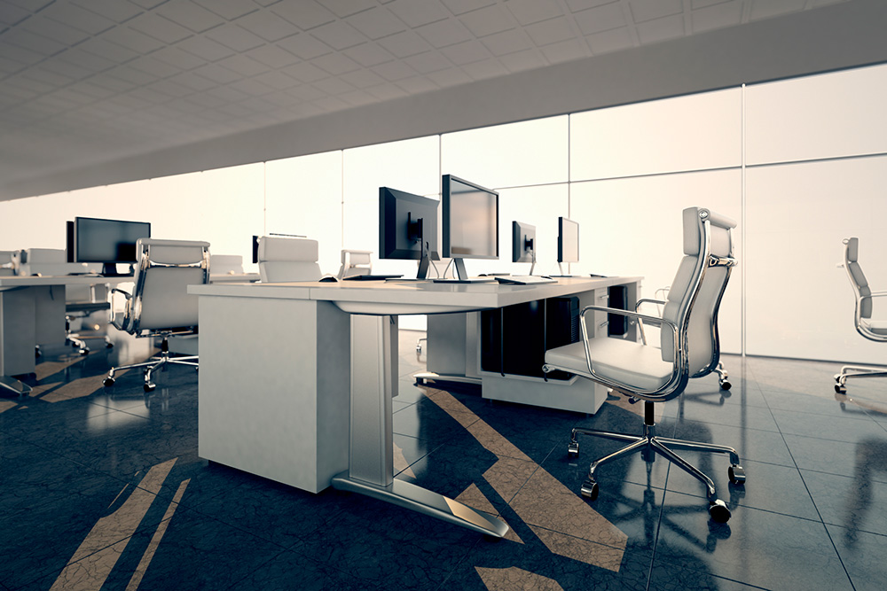 White Office Desk Space