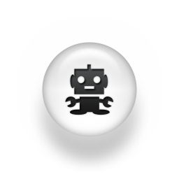 White Robot Icon