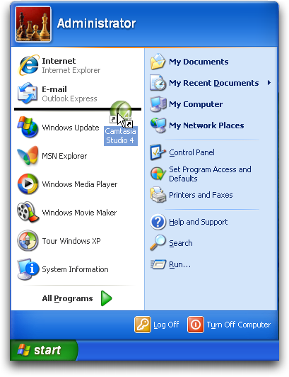 Windows XP Start Menu Icon Windows XP Start Menu Icon