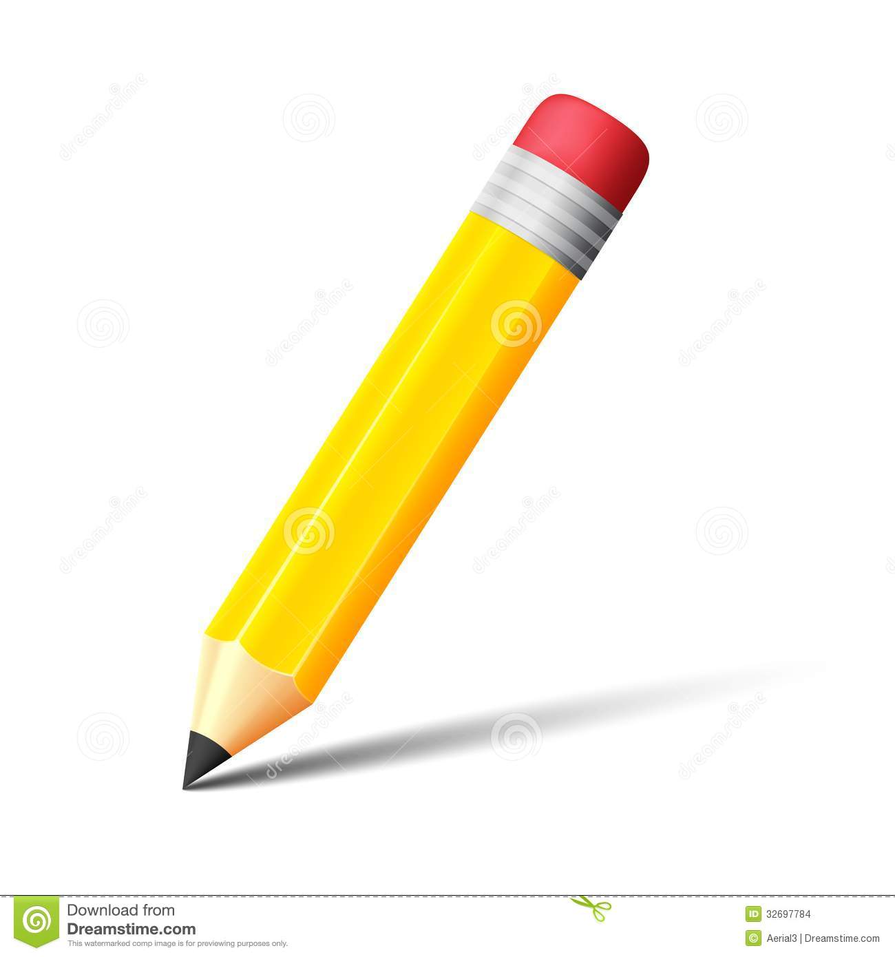 Yellow Pencil with Eraser
