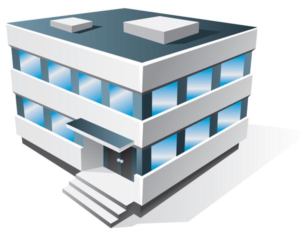 3D Office Building Clip Art