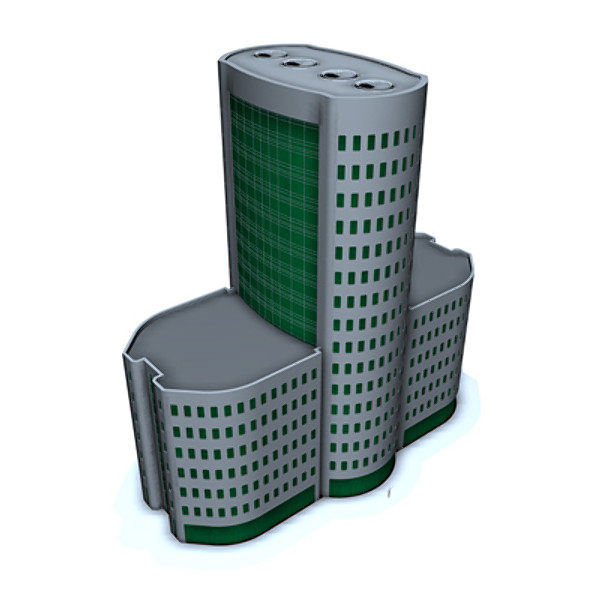 3D Office Building Icon