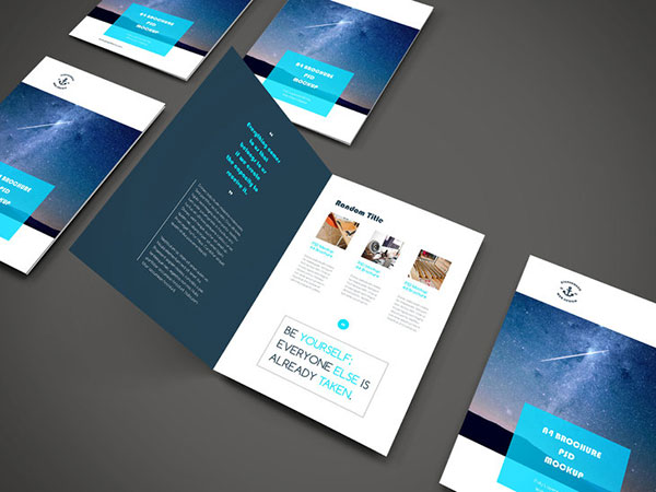 A4 Brochure Mockup PSD