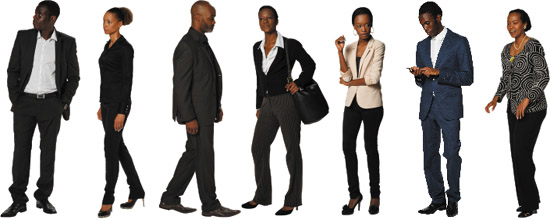 African American Business Person Photoshop
