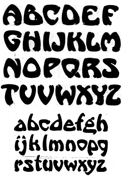 Alphabet Different Lettering Styles Fonts
