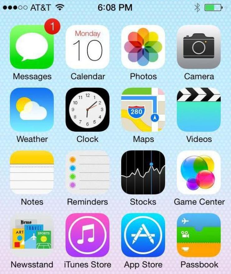 Apple iPhone 5S Icons