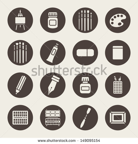 Art Supplies Vector