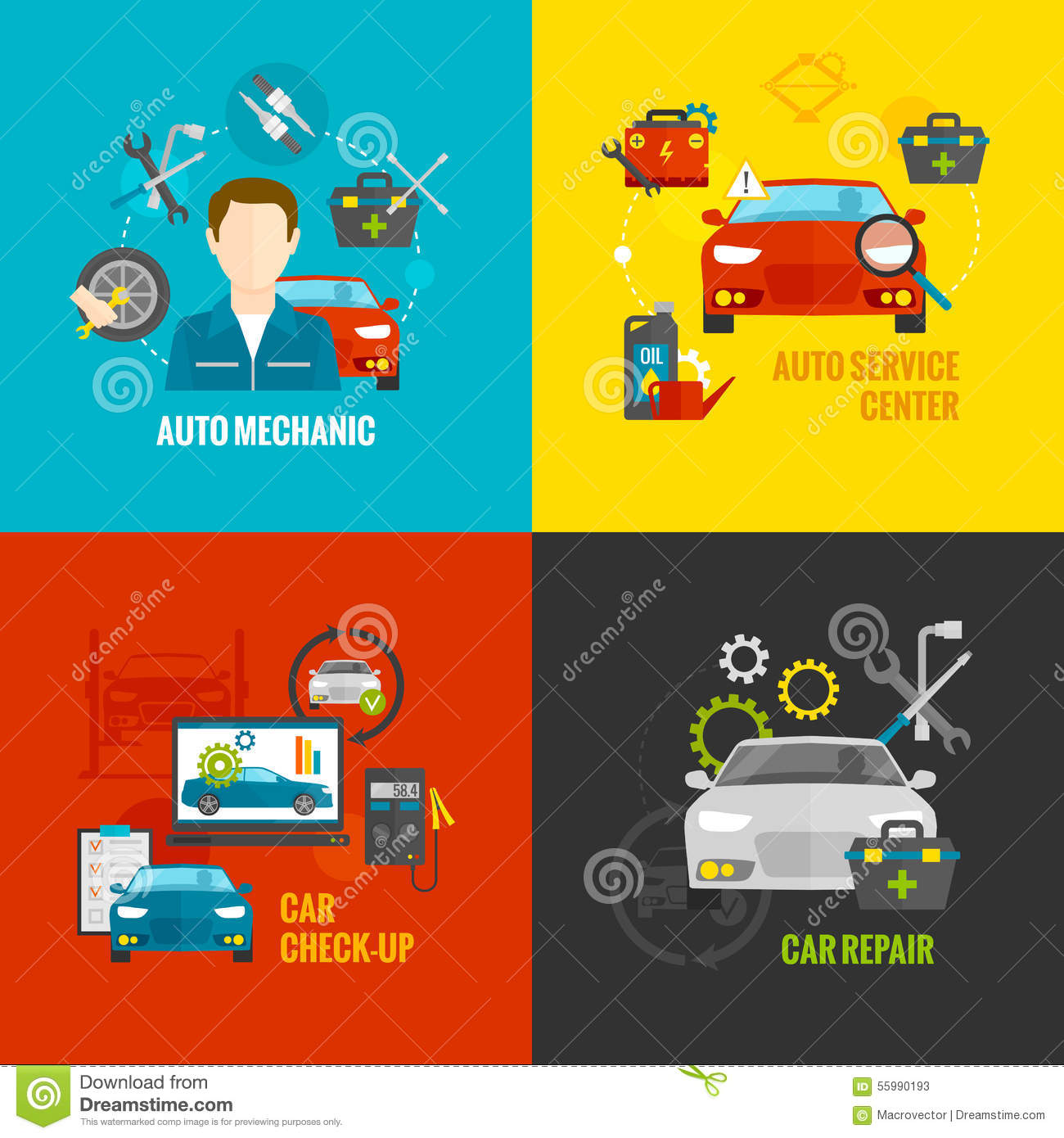 Auto Mechanic Illustration Auto Mechanic Illustration
