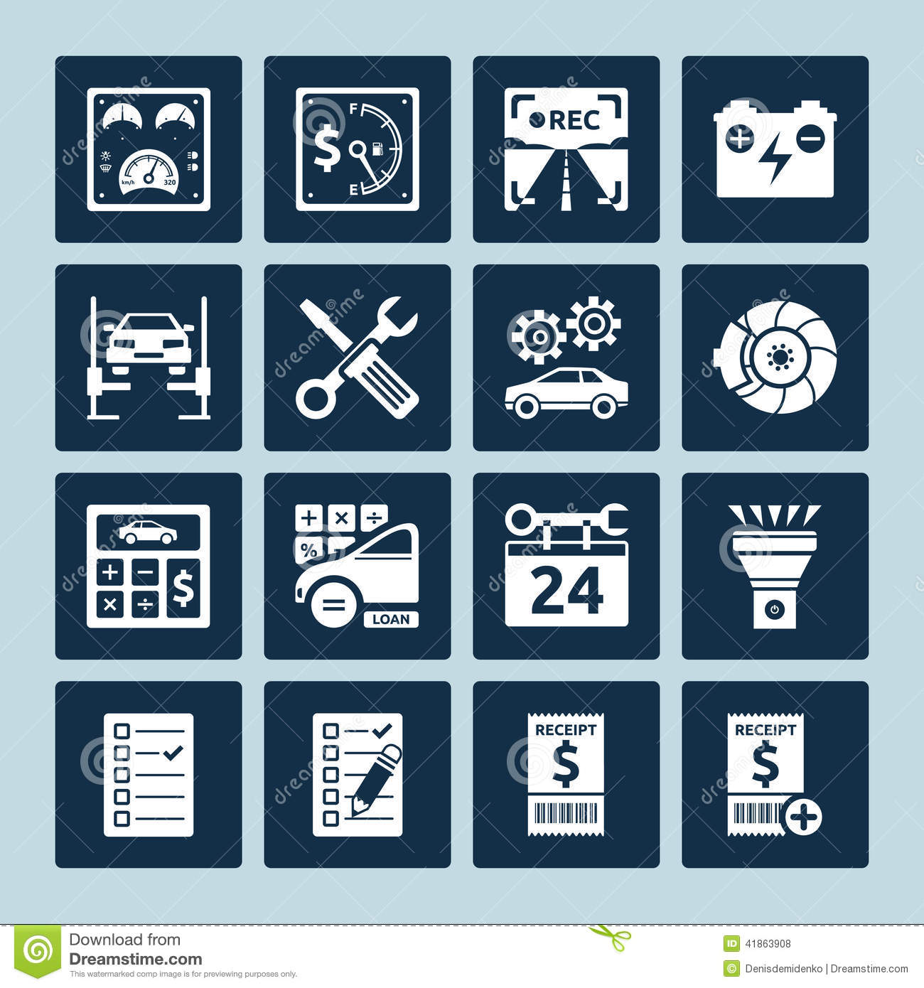 Auto Repair Services Icons