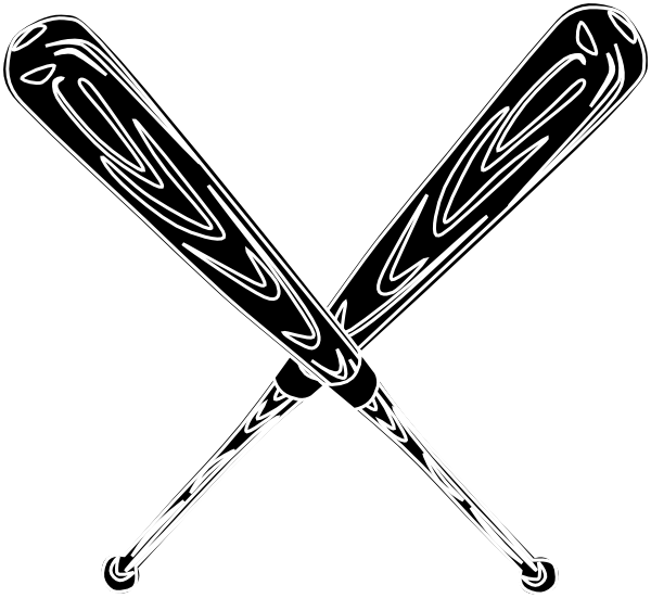 Baseball Bat Clip Art Black and White