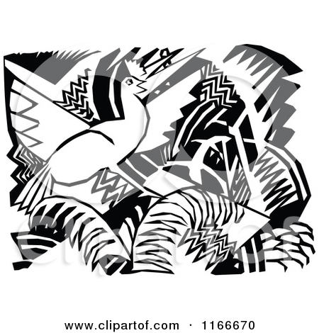 Bird Clip Art Black and White