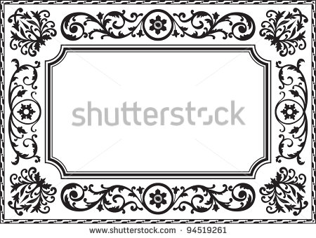 Black and White Baroque Frames