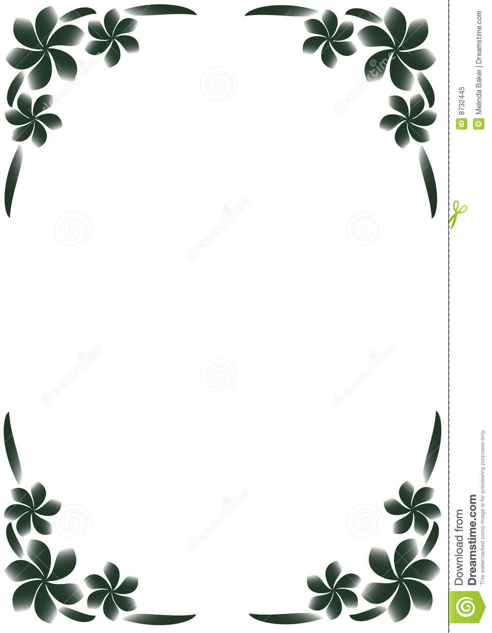 15 Black And White Floral Border Vector Free Images - Black and White