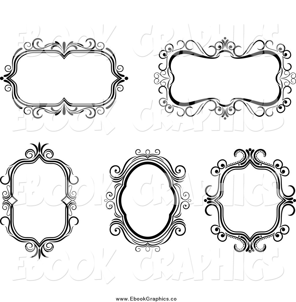 Black and White Ornate Frame