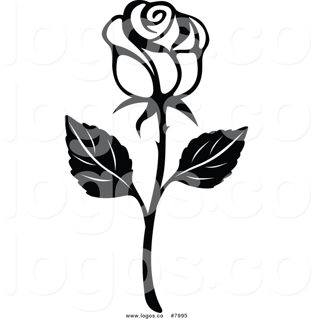 Black and White Rose Clip Art Black and White Rose Clip Art