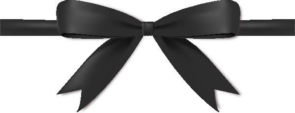 Black Ribbon Bow Vector