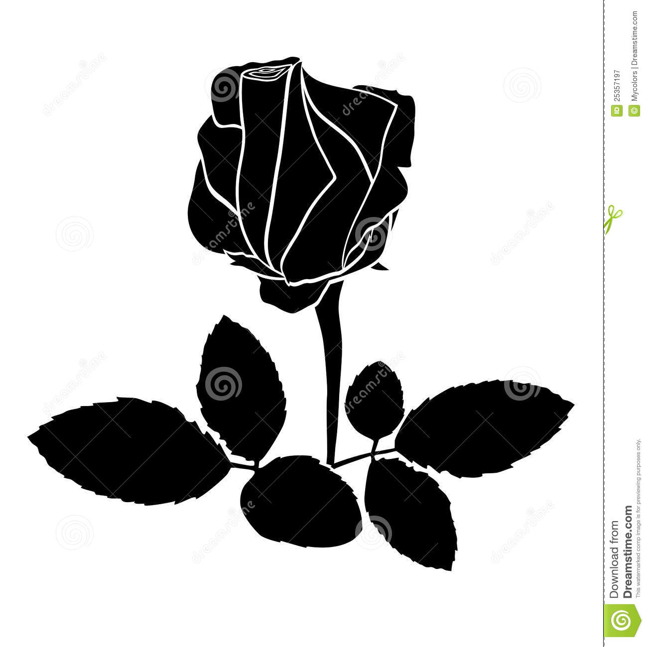 rose clipart silhouette - photo #39