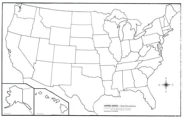 Blank Printable United States Maps