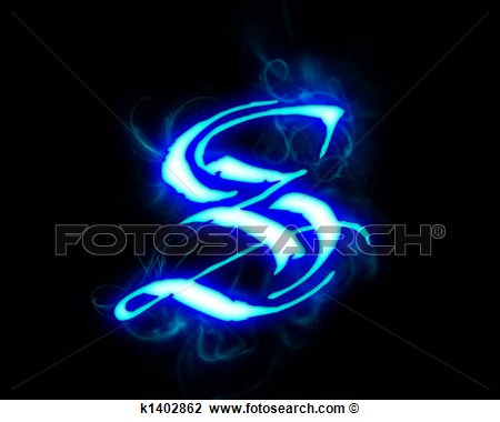 Blue Flame Letter S Clip Art