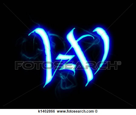 Blue Flame Magic Font Letters