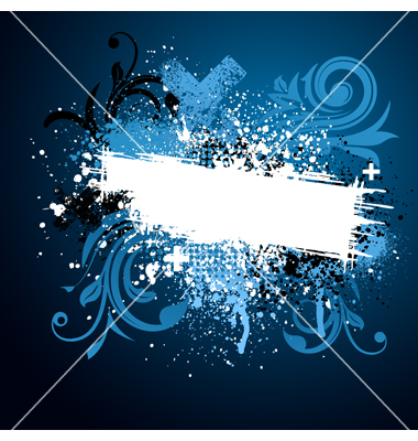 Blue Paint Splatter Vector