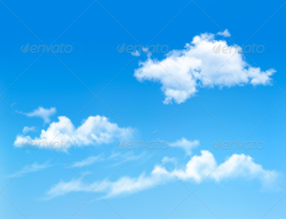 Blue Skies with Clouds Background