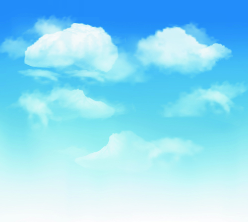 Blue Sky with Clouds Background Vector