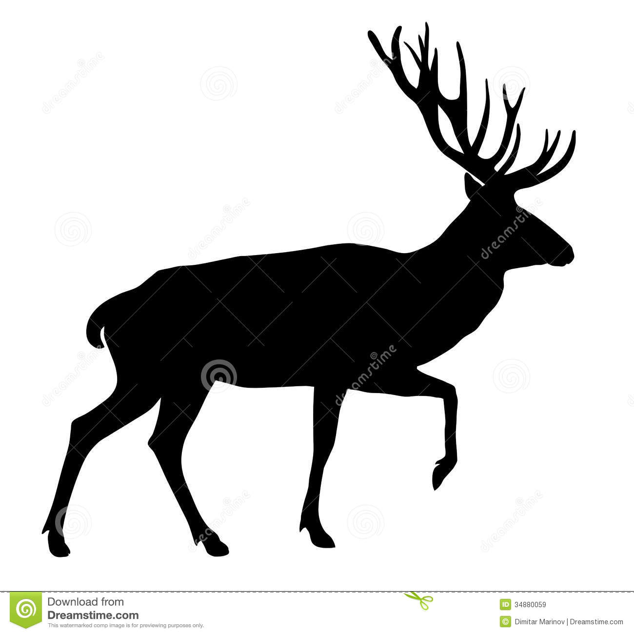 Buck Deer Silhouette Clip Art