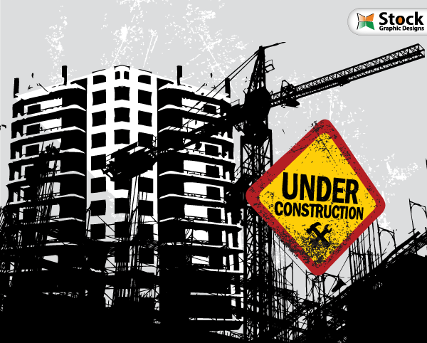 Building Under Construction Vector