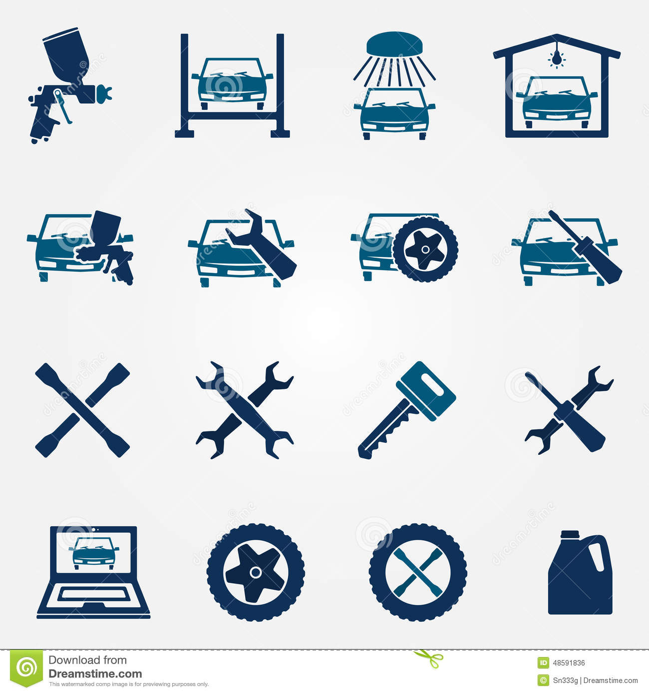 Car Auto Repair Service Symbol Icon Car Auto Repair Service Symbol Icon