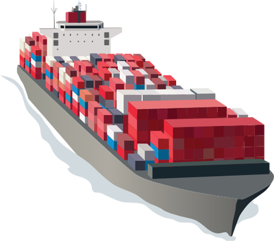 Cargo Ship Vector