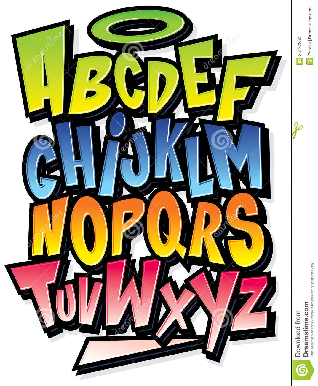 Cartoon Alphabet Font