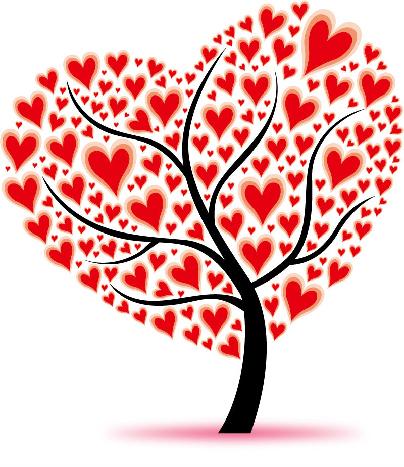 Cartoon Heart Tree Cartoon Heart Tree