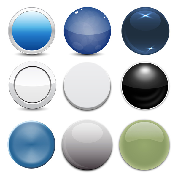 Circle Button Vector