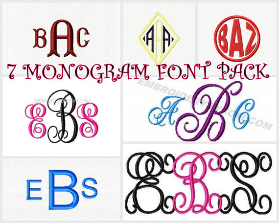 Circle Vine Monogram Font