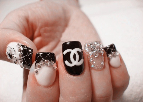 8 Diamond Nail Designs Tumblr Images