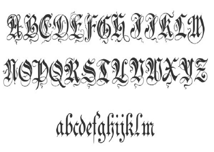 Cool Cursive Tattoo Fonts
