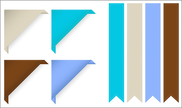 Corner Ribbon Banner Vector