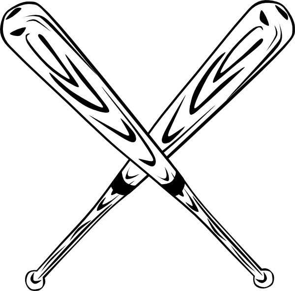 Crossed Baseball Bats Clip Art