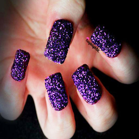 Dark Purple Nail Design