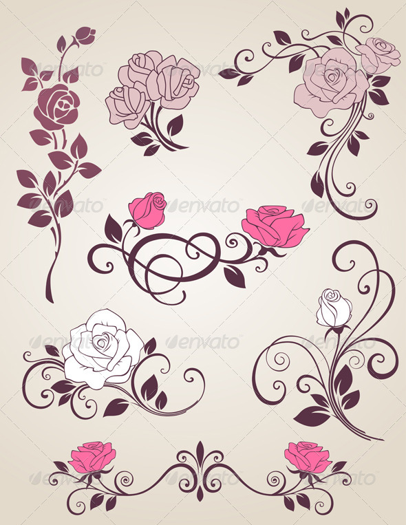 Decorative Vector Rose