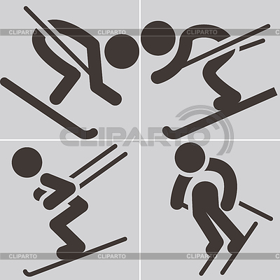 Downhill Skiing Icon