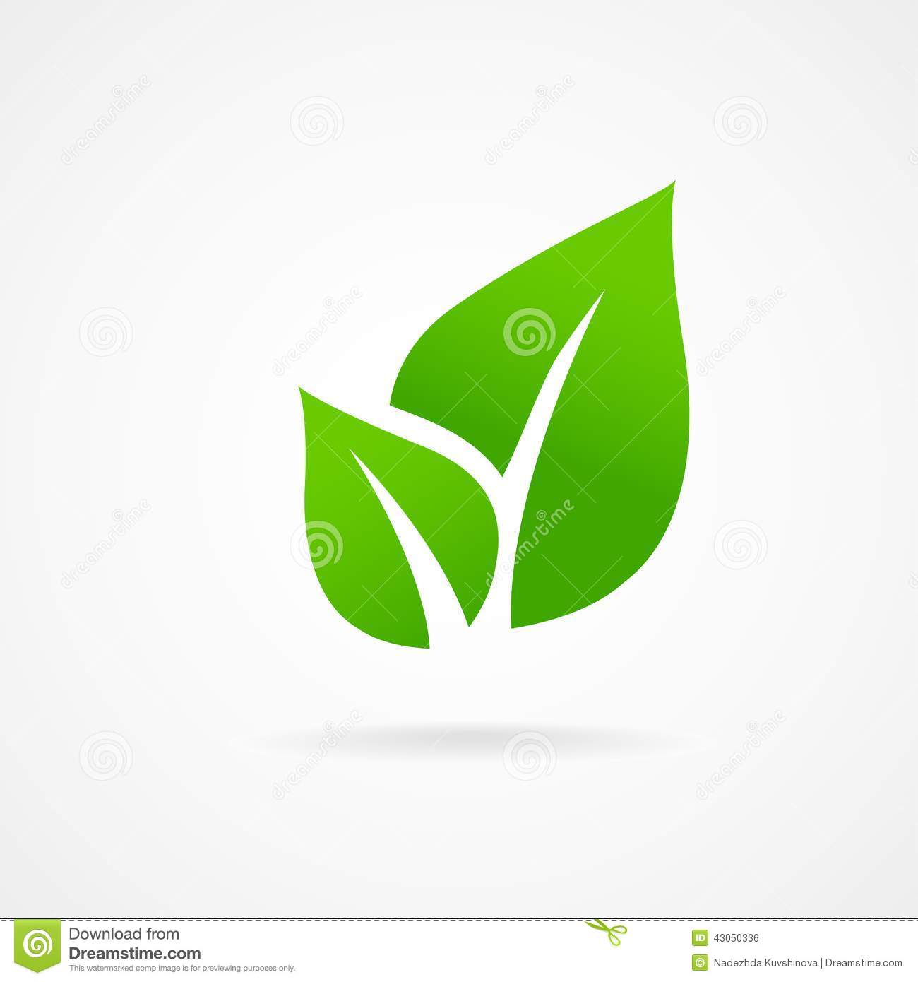 Eco Green Leaf Icon Illustration