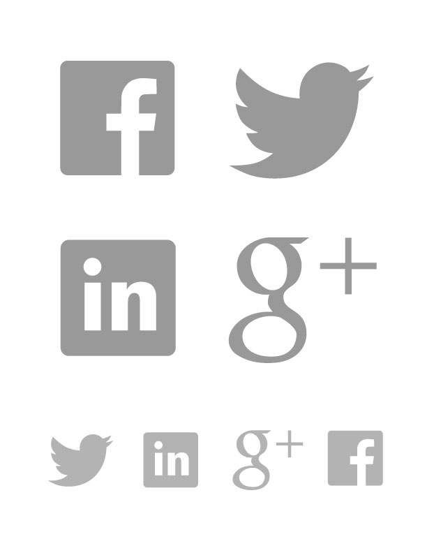 Facebook Twitter LinkedIn Icons