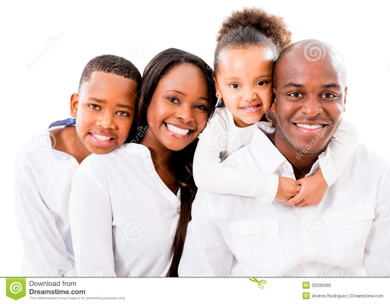 Family Portraits with White Backgrounds
