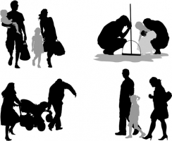 Family Silhouette Vector Free